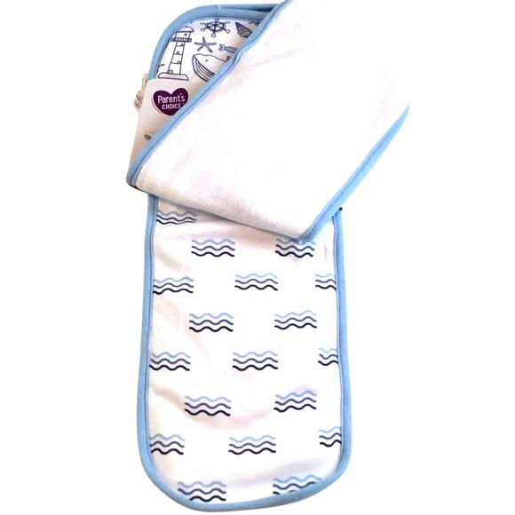 Parent's Choice Infant Burpcloths 3/PK Blue Nautical  NWT - Picture 3 of 4